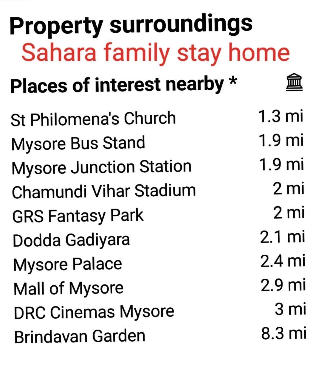 Sahara Family Homestay Mysuru Zewnętrze zdjęcie